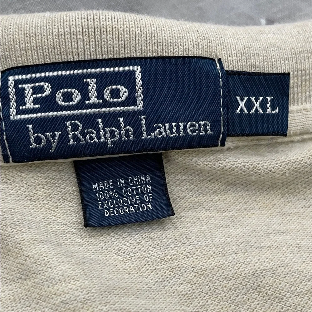 Polo Ralph Lauren Beige Long Sleeve Polo - Men’s XXL